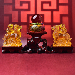 淘开运阁属蛇人2026马年白泽封侯宝吉懿琉璃摆件吉祥物生肖蛇饰品