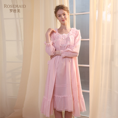 罗丝美纯棉60支梭织睡裙+背心裙