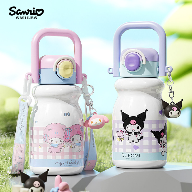 库洛米儿童保温杯女孩上学专用美乐蒂吸管水杯子2025新款便携水壶,餐饮具,保冷/保温杯,淘宝优惠券,粉丝福利购,淘宝优惠卷