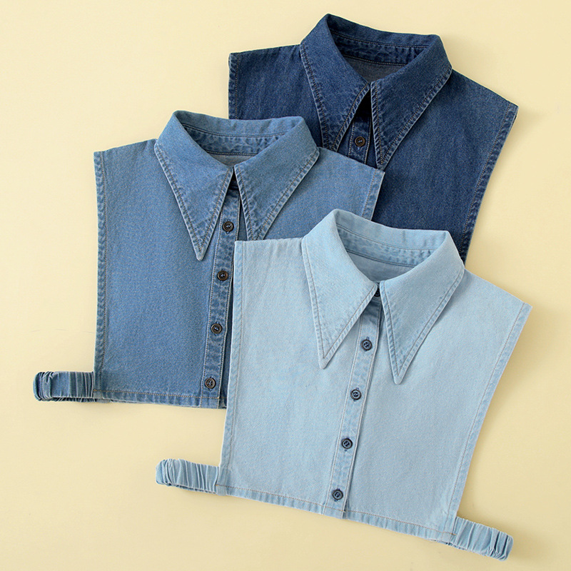 假领子女百搭衬衫领棉装饰秋冬