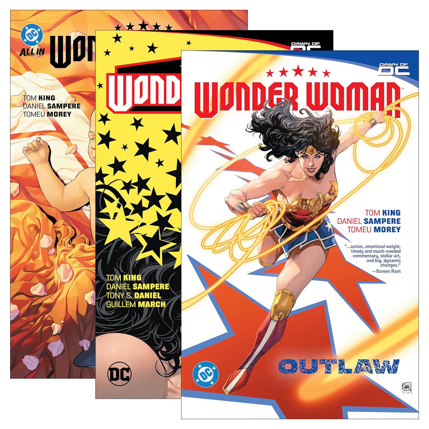 英文原版 Wonder Woman 神奇女侠系列1-3册 亡命徒 愤怒 牺牲 DC漫画 Tom King 英文版 进口英语原版书籍
