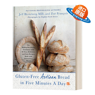 Artisan 五分钟内无麸质面包 进口英语原版 Free Gluten Five 精装 书籍 英文版 Day Bread 英文原版 Minutes