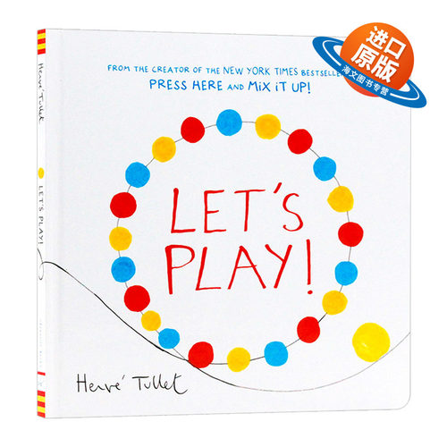 大家一起玩 英文原版 Let's Play 颜色认知 精装 Herve Tullet 埃尔维杜莱 给孩子的儿童艺术启蒙绘本 英文版进口原版英语书籍