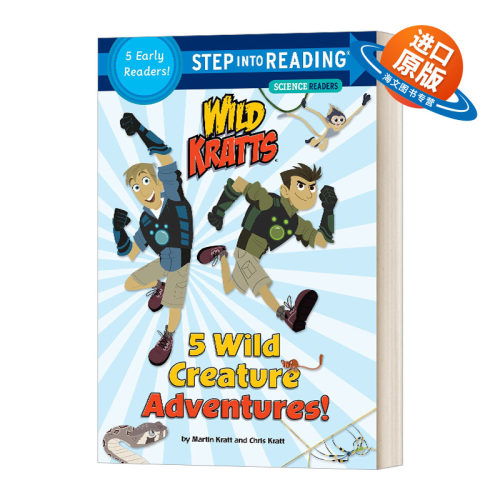 英文原版 Step into reading 5 Wild Creature Adventures 美国兰登经典 分级科普读物 5个野外生物探险故事合集 进口英语书籍