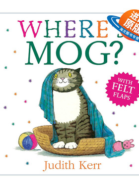 英文原版 Where's Mog 小猫莫格在哪里 儿童趣味纸板书 朱迪斯·克尔经典故事 英文版 进口英语原版书籍