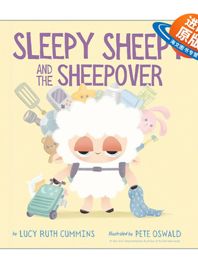英文原版 Sleepy Sheepy and the Sheepover 瞌睡小羊与羊圈 儿童精装绘本 好饿好饿的大狮子作者Lucy Ruth Cummins 英文版
