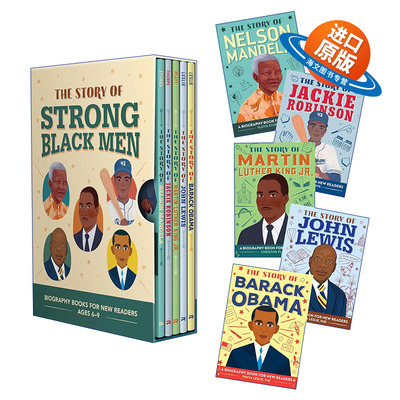 英文原版 The Story of Strong Black Men 5 Book Box Set 儿童初学历史系列 黑人男性5册盒装 含曼德拉  杰基罗宾逊 马丁路德金