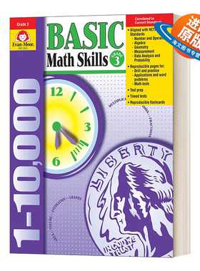 英文原版 Basic Math Skills Grade 3 基础练习系列 数学技能 三年级 英文版 进口英语原版书籍儿童外文书