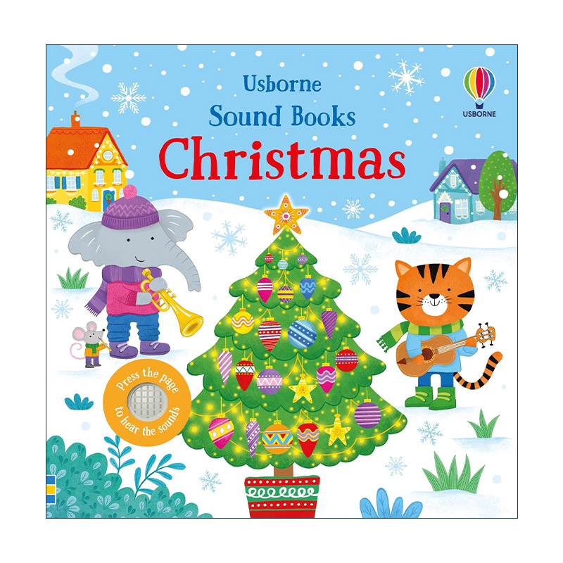 英文原版 Usborne Christmas Sound Books 圣诞节主题 尤斯伯恩儿童认知早教启蒙纸板发声书 英文版 进口英语原版书籍