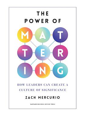 英文原版 The Power of Mattering 重要的力量 领导者如何创造有意义的文化 组织管理指南 哈佛商业评论 精装 进口英语原版书籍