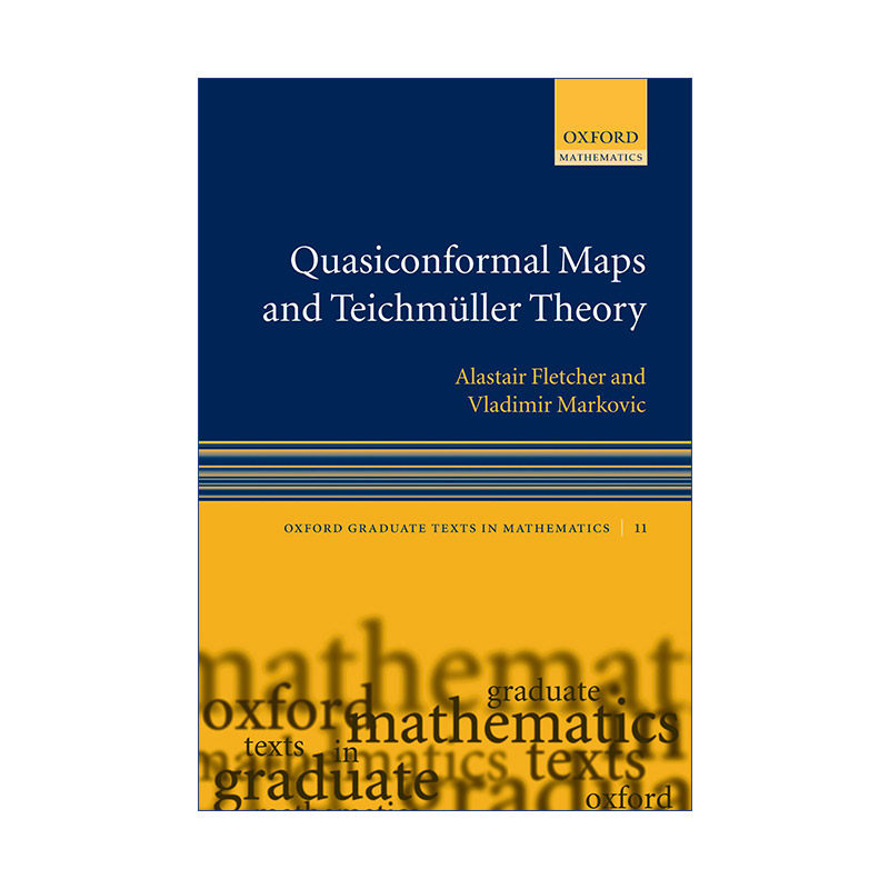 英文原版 Quasiconformal Maps and Teichmuller Theory 拟共形变换与Teichmüller理论 牛津数学研究生教材 精装 英文版 进口英语