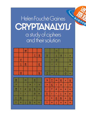 英文原版 Cryptanalysis 密码分析 加密及破译密码研究 Helen Fouche Gaines 英文版 进口英语原版书籍