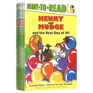 Ready To Read 英文原版 汪培珽第二阶段 进口书籍 Henry and Mudge系列 亨利和玛吉8本套装 5-12岁儿童情商管理读物 英文版桥梁书