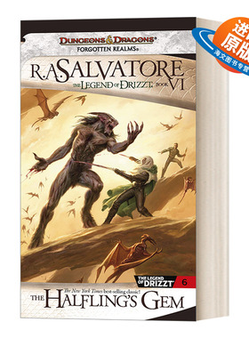 英文原版 The Halfling's Gem Legend of Drizzt 龙与地下城 崔斯特传奇 冰风谷三部曲3 半身人的魔坠 小说 英文版 进口英语书