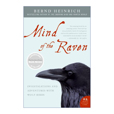 英文原版 Mind of the Raven 渡鸦的智慧 佛蒙特大学生物系教授 Bernd Heinrich 英文版 进口英语原版书籍