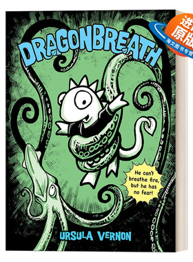 英文原版 Dragonbreath #1 龙吸系列1 精装 全彩儿童幽默漫画桥梁章节小说 中小学课外英语读物 Ursula Vernon 进口英语原版书籍