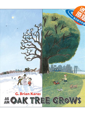 英文原版 As an Oak Tree Grows 就像一棵橡树在生长 儿童自然历史精装绘本 G. Brian Karas 英文版 进口英语原版书籍