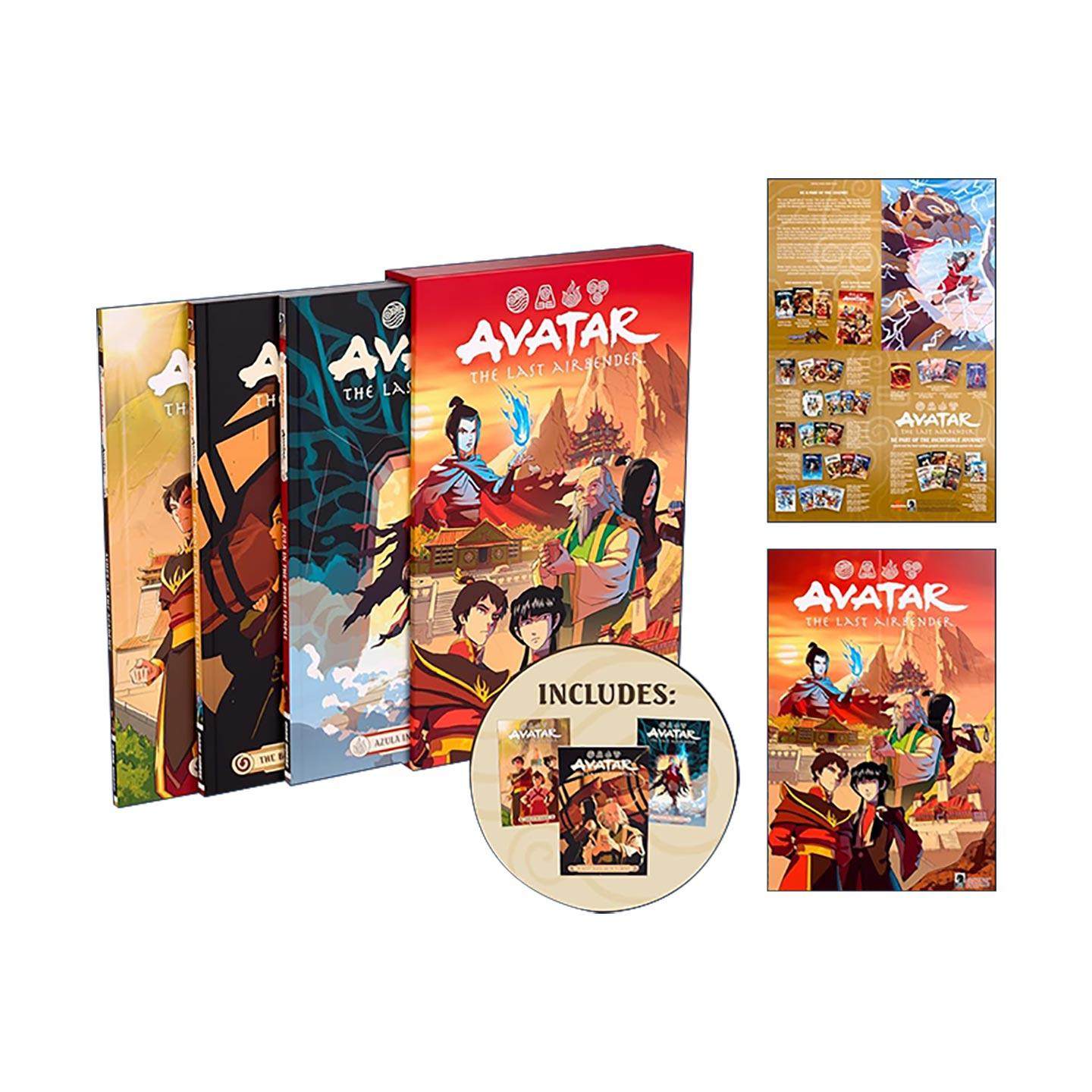 英文原版 Avatar The Last Airbender--Fire and Family Treasury Boxed Set 降世神通 最后的气宗 火与家瑰宝 三册盒装套装 进口