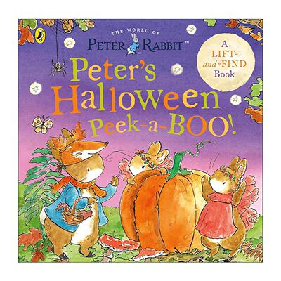 英文原版 Peter Rabbit Peter's Halloween Peek-a-BOO 彼得兔绘本 万圣节翻翻纸板书 英文版 进口英语原版书籍