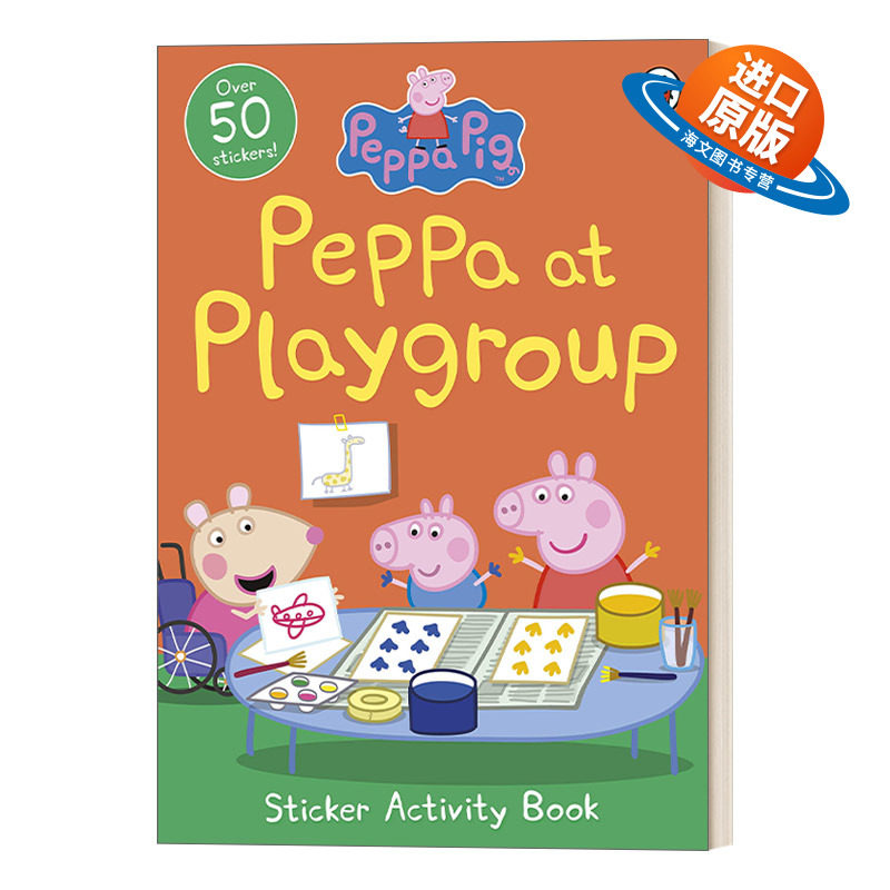 英文原版 Peppa Pig Peppa at Playgroup Sticker Activity Book 小猪佩奇在游戏小组 贴纸游戏书 英文版 进口英语原版书籍