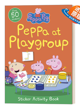 英文原版 Peppa Pig Peppa at Playgroup Sticker Activity Book 小猪佩奇在游戏小组 贴纸游戏书 英文版 进口英语原版书籍