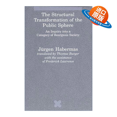英文原版 The Structural Transformation of the Public Sphere The MIT Press 公共领域的结构转型 Jürgen Habermas