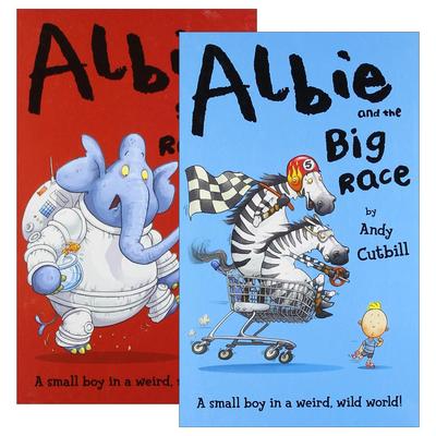 英文原版 Albie and the Big Race/the Space Rocket 阿尔比探险系列2册 精装儿童绘本 极速/太空冒险 英文版 进口英语原版书籍
