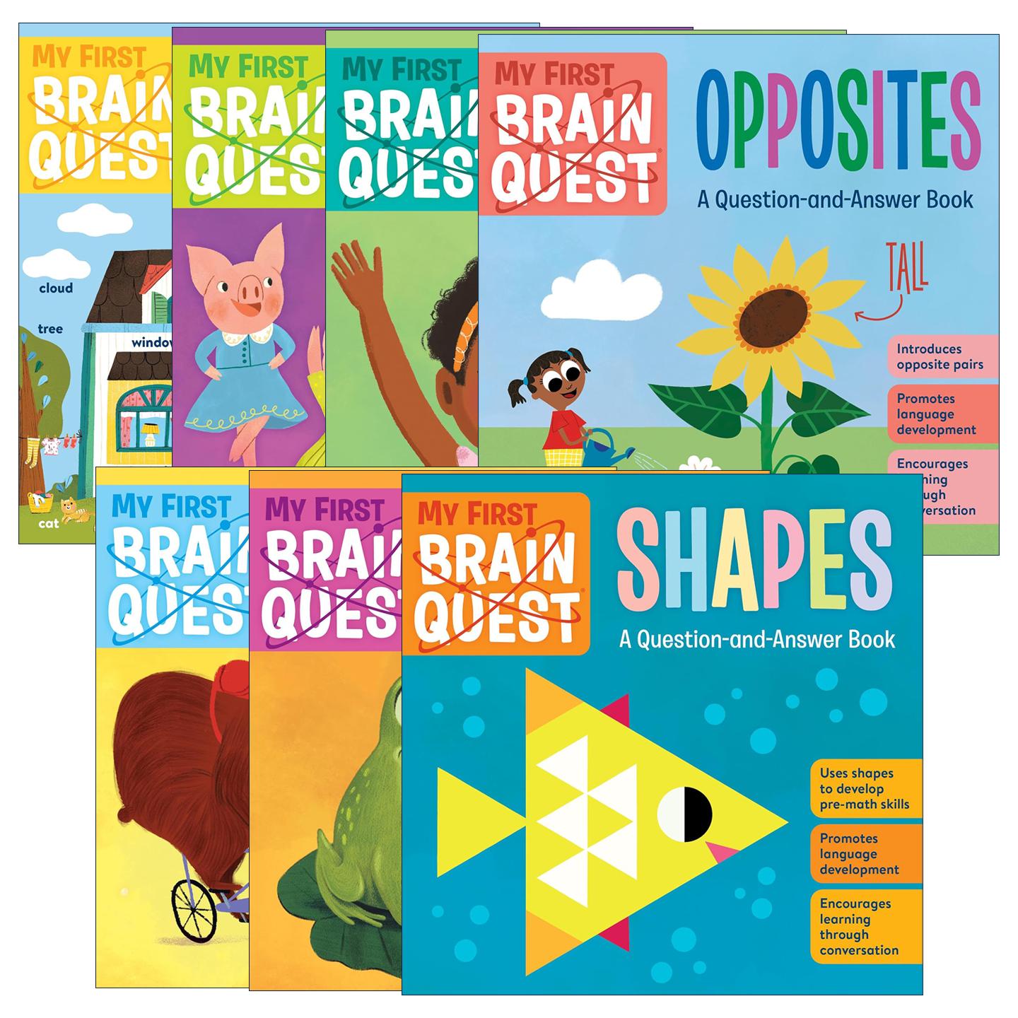 英文原版 My First Brain Quest 大脑任务问答书系列7册 纸板书 智力开发趣味互动 英文版 进口英语原版书籍