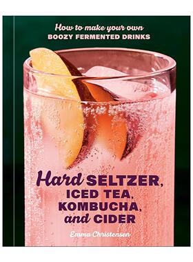 英文原版 Hard Seltzer Iced Tea Kombucha and Cider 硬苏打水 冰茶 康普茶和苹果酒 如何自制含酒精的发酵饮品 Emma Christensen