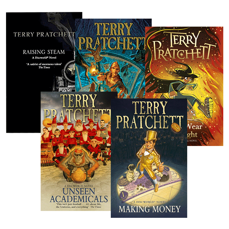 英文原版 Discworld Novel 碟形世界系列36-40 五册套装 畅销科幻小说 Terry Pratchett 看不见的运动服 英文版 进口英语原版书籍