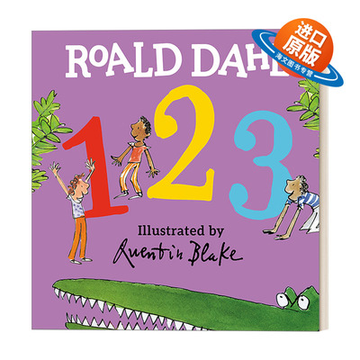 英文原版 Roald Dahl 123 跟罗尔德·达尔学数字 0-3岁幼儿数字启蒙认知绘本 纸板书  凯特·格林纳威奖得主插画师Quentin Blake