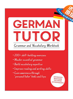 原版 Teach Yourself German Tutor Grammar and Vocabulary Workbook 自学德语 语法和词汇练习 进口原版书籍