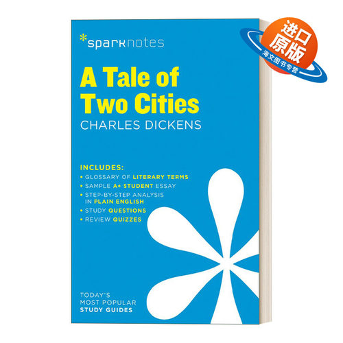 英文原版 Tale of Two Cities SparkNotes Literature Guide 文学导读系列 双城记 英文版 进口英语原版书籍