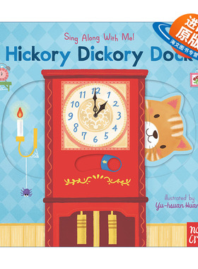 英文原版 Hickory Dickory Dock 童谣机关操作书 滴答滴答钟声响 纸板书 儿童绘本 英文版 进口英语原版书籍
