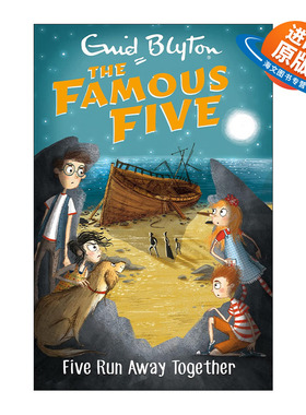 英文原版 The Famous Five: Five Run Away Together 一起逃跑 五伙伴历险记3 疯狂侦探团 儿童动作冒险小说 伊妮德布莱顿 进口