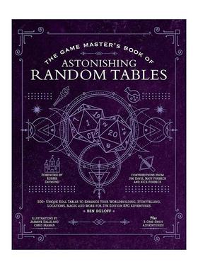 英文原版 The Game Master's Book of Astonishing Random Tables 游戏大师 随机表 精装 RPG探索冒险游戏 英文版进口英语原版书籍