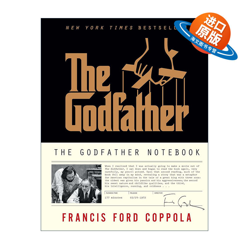 英文原版 The Godfather Notebook 教父电影创作手稿 精装 英文版 进口英语原版书籍