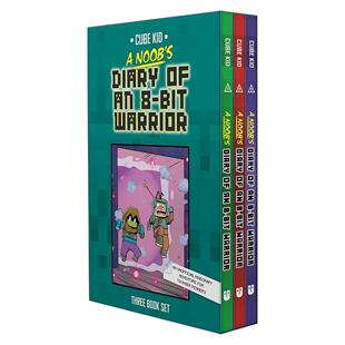 英文原版 Noob's Diary Of An 8-Bit Warrior Box Set 英雄史蒂夫战士新手日记3册盒装 英文版 进口英语原版书籍