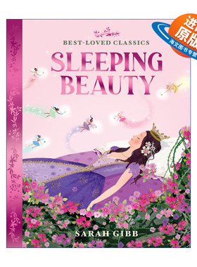 英文原版 Sleeping Beauty 睡美人 Sarah Gibb童话绘本系列 彩色剪影风格插画 英文版 进口英语原版书籍