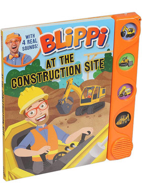 英文原版绘本 Blippi At the Construction Site 布里皮 建筑工地上的4种声音 幼儿启蒙 发声书 英文版 进口英语原版书籍