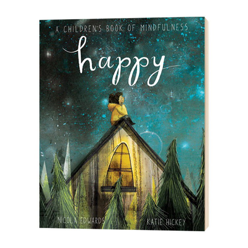 开心 英文原版 happy a childrens book of mindfulness 快乐 一部给