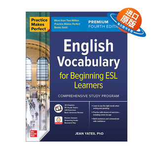 英文原版 Practice Makes Perfect English Vocabulary for Beginning ESL Learners 熟能生巧 初学者英语词汇 第4版 进口书籍