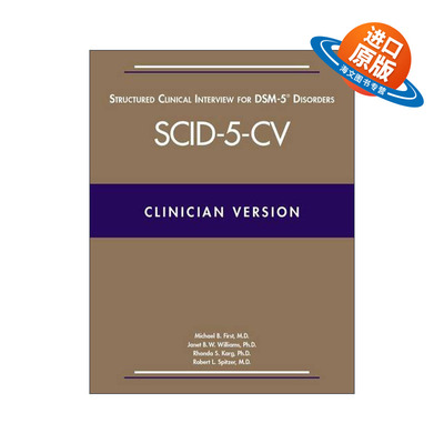 英文原版 Structured Clinical Interview for DSM-5? Disorders Clinician Version  DSM-5障碍定式临床检查 临床版 进口书籍