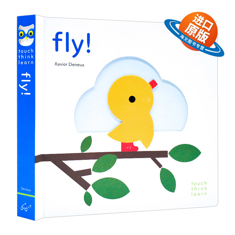 英文原版 TouchThinkLearn Fly 小鸟飞飞 触摸纸板书 英文版 进口英语原版书籍儿童外文书