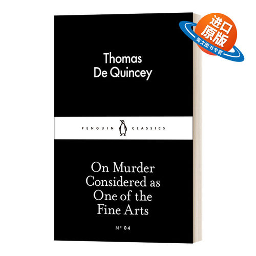 英文原版 On Murder Considered as One of the Fine Arts 托马斯·德·昆西 论作为艺术的谋杀 英文版 进口英语原版书籍