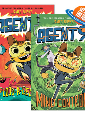 英文原版 Agent 9 Book 9号间谍系列2册 全彩漫画绘本 纽约时报畅销作者James Burks 搞笑趣味图像式故事小说书 英文版 进口英语书