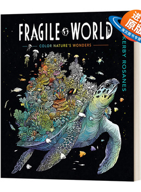 英文原版 Fragile World 脆弱的世界 填色寻物 Kerby Rosanes 绘本 漫画 艺术 英文版 进口英语原版书籍