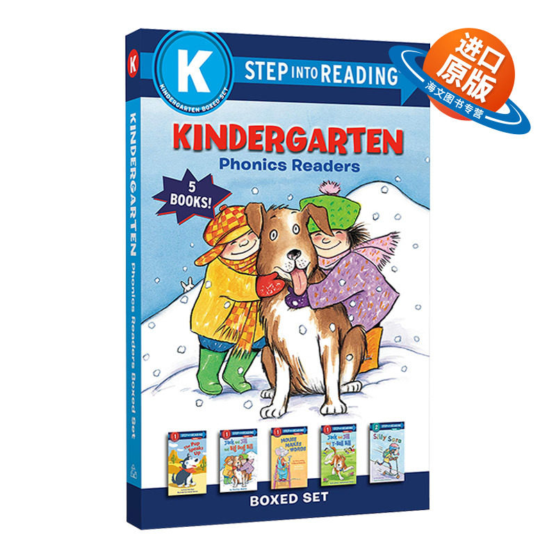 英文原版 Kindergarten Phonics Readers Boxed Set 幼儿园自然拼读 5册盒装套装 英文版 进口英语原版书籍儿童外文书