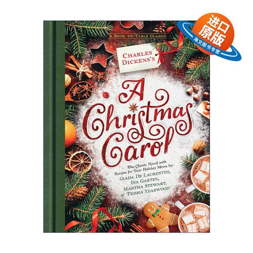 英文原版 Charles Dickens's A Christmas Carol 查尔斯.狄更斯圣诞颂歌 精装食谱 食物摄影艺术图册英文版 进口英语原版书籍