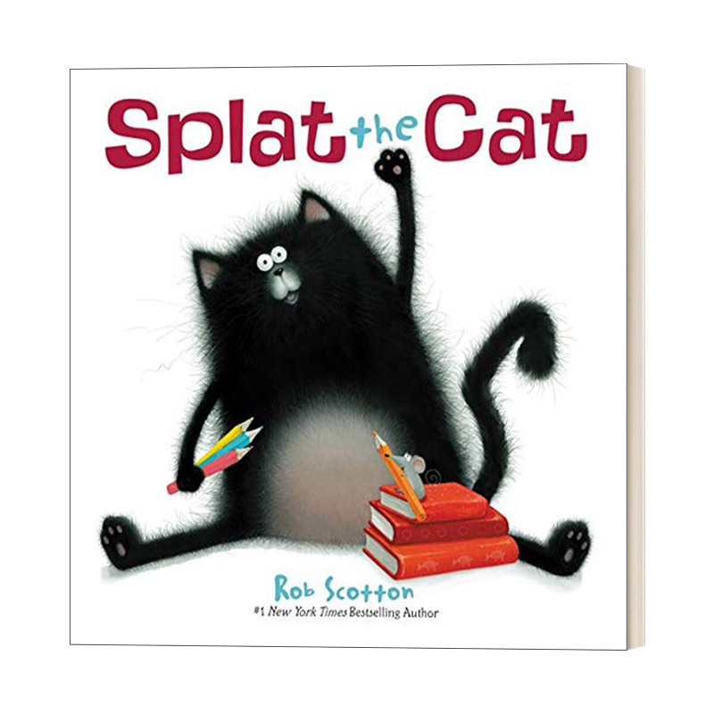 英文原版绘本 Splat the Cat Board Book啪嗒猫纸板书绘本英文版进口英语原版书籍